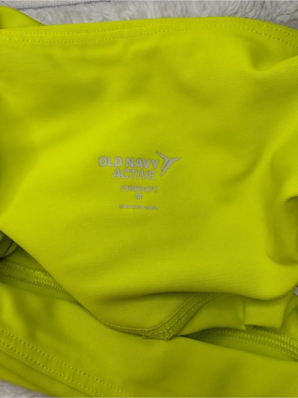 Size Medium Old Navy Active Neon Yellow Athletic Biker Shorts